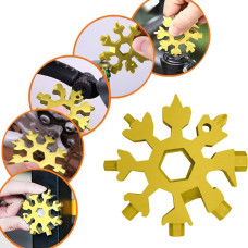 18-In-1 Snowflake Multi-Tool – Portable Bottle Opener, Screwdriver & Wrench