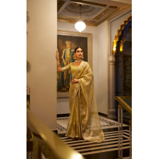 Gold Lurex/Zari Border Silk Saree