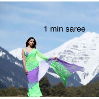 Light Green 1 Minute  SOFT GEORGETTE SAREE