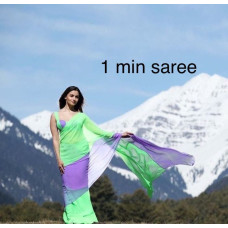 Light Green 1 Minute  SOFT GEORGETTE SAREE