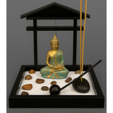 Zen Harmony Buddha Tabletop Incense Holder Set