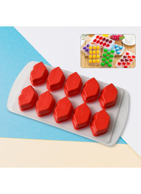 Silicone Mold Ice Cube Tray Creative Sweet Multi Type Ice Tray Buckets, Ice Cube Trays Multi Fruit Shape Ice Tray (1 Pc)