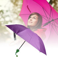 Brinjal Shaped Mini Umbrellas Vegetable Shaped Folding Umbrella, Plastic Case Creative Fashion Folding Mini Sun Shade Rain Umbrella, Unique Umbrella, Sun & UV Protection, Cute Design (1 Pc)